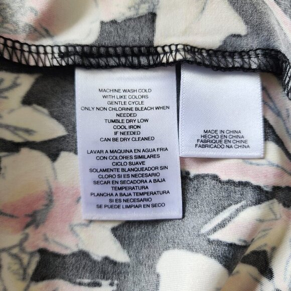 Rachel Roy Women's Black Stella Floral Print Belted Cocktail Midi Dress Size 2X - Picture 10 of 10